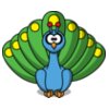 StudioFibonacci Cartoon peacock
