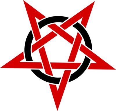 mathafix pentagramme rouge noir