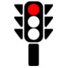 traffic semaphore silhouette red