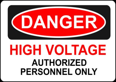 Rfc1394 Danger   High Voltage Authorized Personnel Only