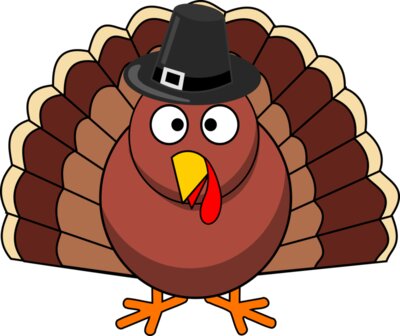 turkey with black hat