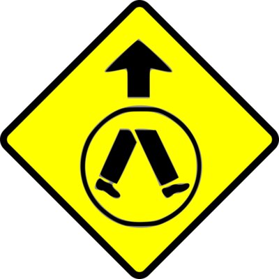 Leomarc caution pedestrian crossing